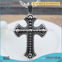 Wild popular custom black stainless steel cross pendant for men
